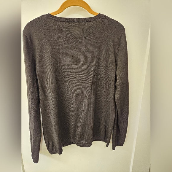 NWT - Silk Blend Ann Taylor Black Sweater - Size L - Picture 4 of 8